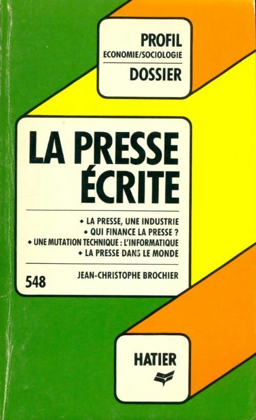 Livrenpoche : La presse écrite - X - Livre