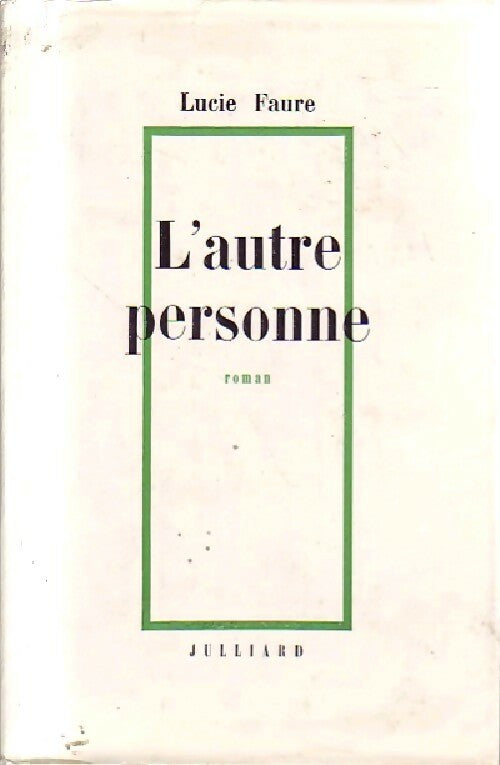 Livrenpoche : L'autre personne - Lucie Faure - Livre