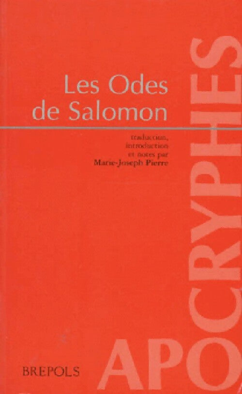 Livrenpoche : Les odes Salomon - Marie-Joseph Pierre - Livre