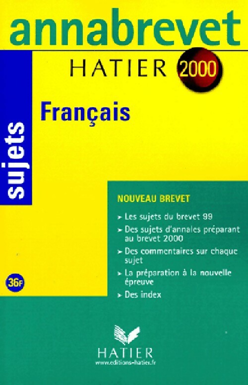Livrenpoche : Français, BEPC sujets 2000 - Cécile De Cazanove - Livre