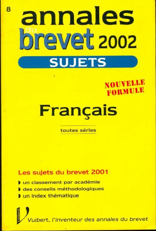 Livrenpoche : Annales Brevet 2002 : Français 2002 - Philippe Lehu - Livre