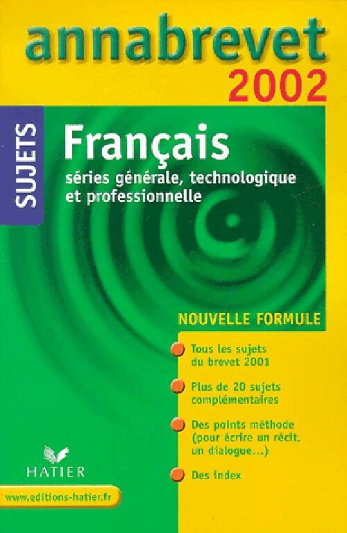 Livrenpoche : Français Brevet Sujets 2002 - Cécile De Cazanove - Livre