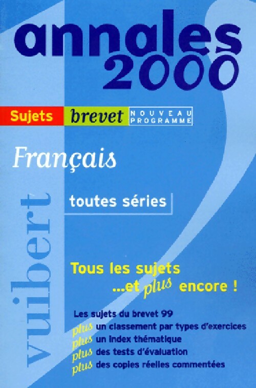 Livrenpoche : Annales Brevet 2008. Français Sujets 2000 - Moïse Fdida - Livre