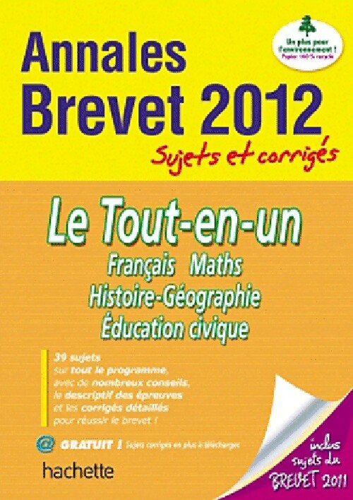 Livrenpoche : Annales brevet 2012. Le tout en un - Collectif - Livre