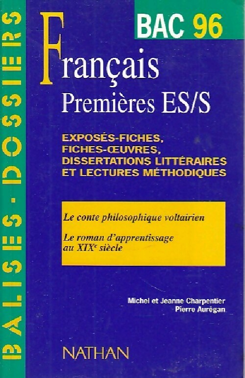 Livrenpoche : Français premières ES/S - Michel Charpentier - Livre