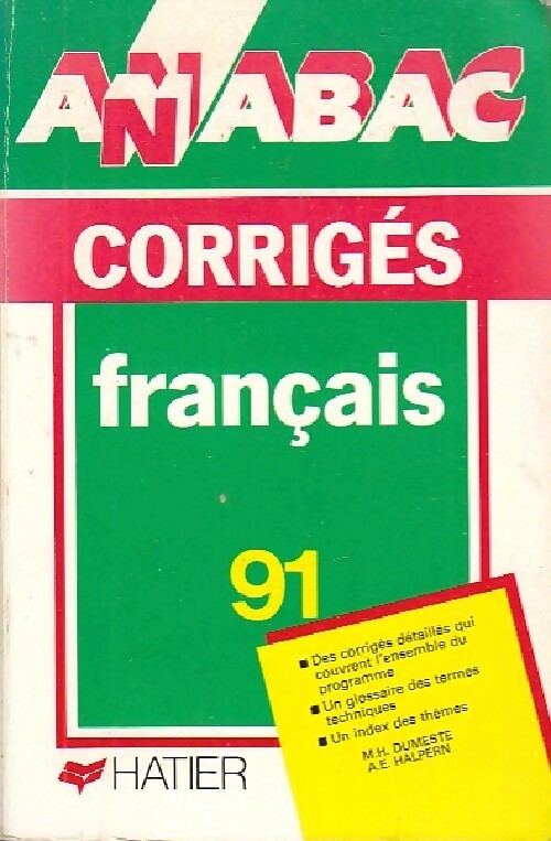 Livrenpoche : Français corrigés 1991 - Marie-Hélène Dumeste - Livre