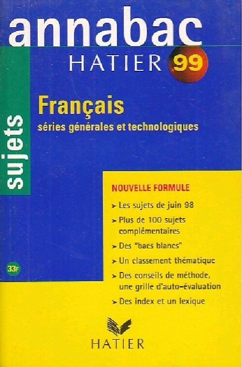 Livrenpoche : Français 1ère toutes séries 1999 - Bénédicte Boudou - Livre