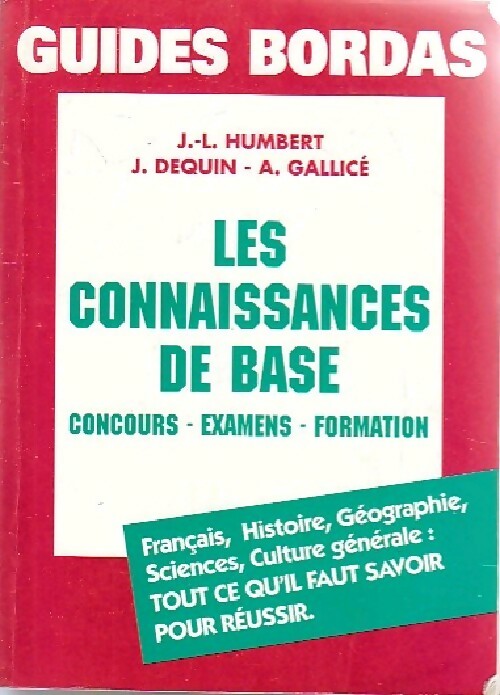 Livrenpoche : Les connaissances de base - J-L. Humbert, J. Dequin - Livre