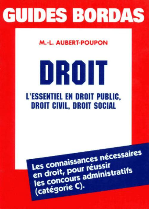 Livrenpoche : Droit - M.-L. Aubert-Poupon - Livre