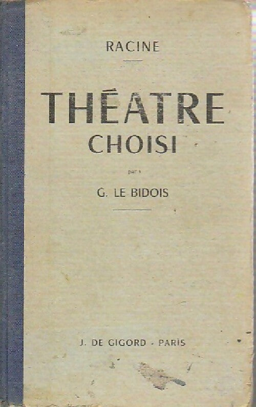 Livrenpoche : Théâtre choisi - Jean Racine - Livre