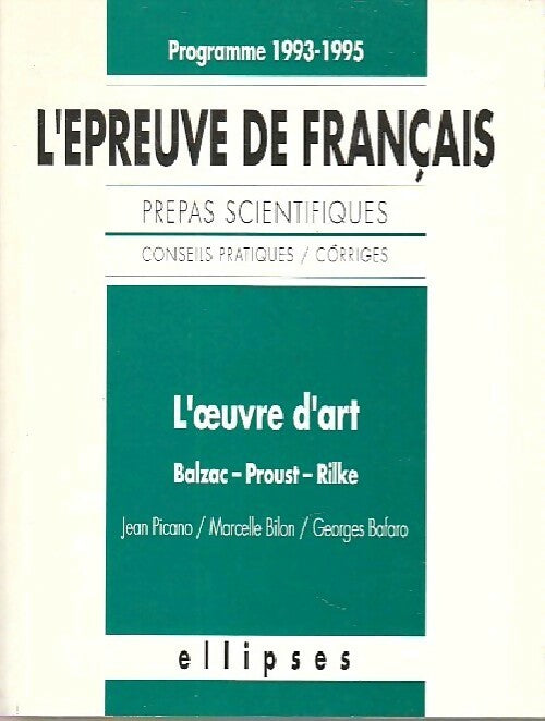 Livrenpoche : L'oeuvre d'art, français prépas scientifiques - Collectif - Livre