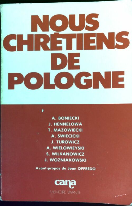 Livrenpoche : Nous, chrétiens de Pologne - A. Boniecki - Livre