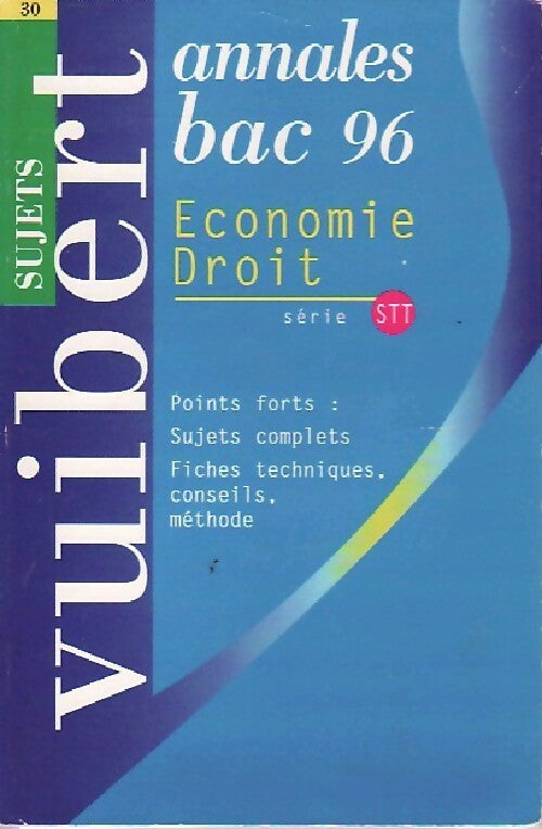 Livrenpoche : Economie / Droit Série STT : Sujets 1996 - Inconnu - Livre