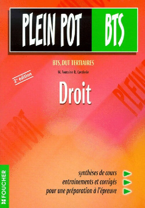 Livrenpoche : Droit BTS, DUT tertiaires - M. Fontaine, R. Cavalerie - Livre