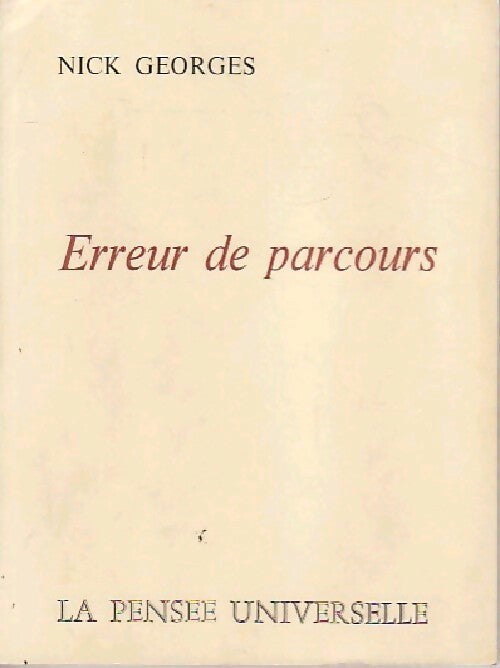 Livrenpoche : Erreur de parcours - Nick georges - Livre