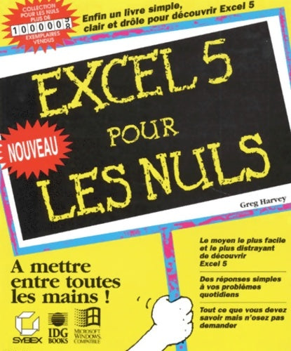 Livrenpoche : Excel 5 pour les nuls - Greg Harvey - Livre