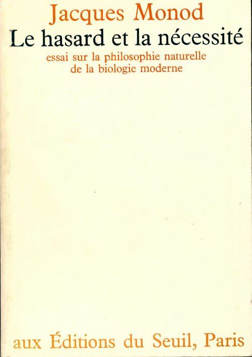 Livrenpoche : Le Hasard et la nécessité - Jacques Monod - Livre