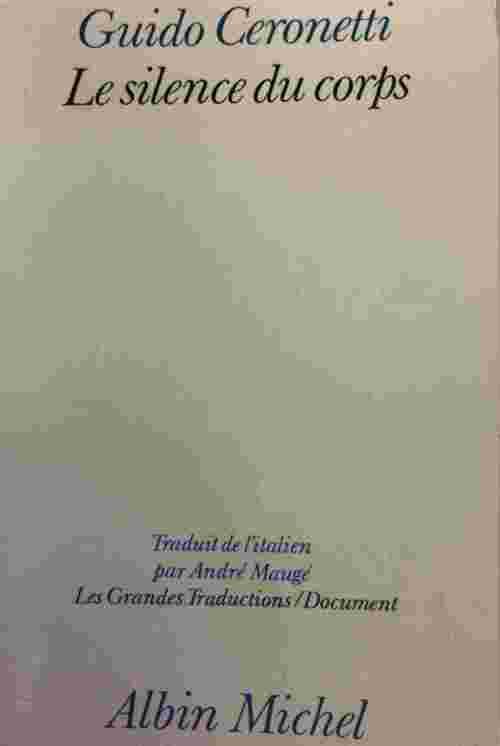 Livrenpoche : Le silence du corps - Guido Ceronetti - Livre