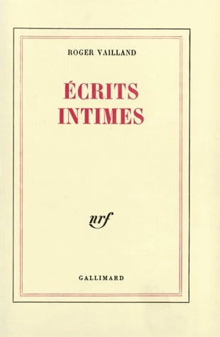 Livrenpoche : Écrits intimes - Roger Vailland - Livre