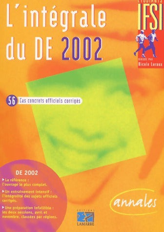 L'intégrale du DE 2002 - Nicole Loraux - Livre