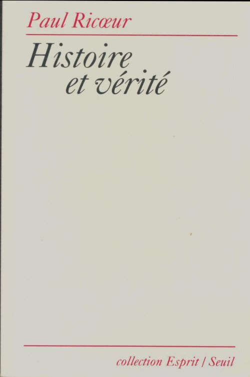 Livrenpoche : Histoire et vérité - Paul Ricoeur - Livre