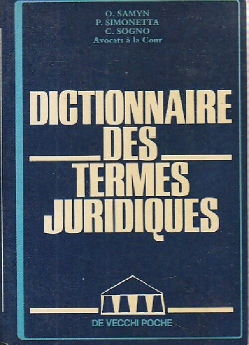 Livrenpoche : Dictionnaire des termes juridiques - Collectif - Livre