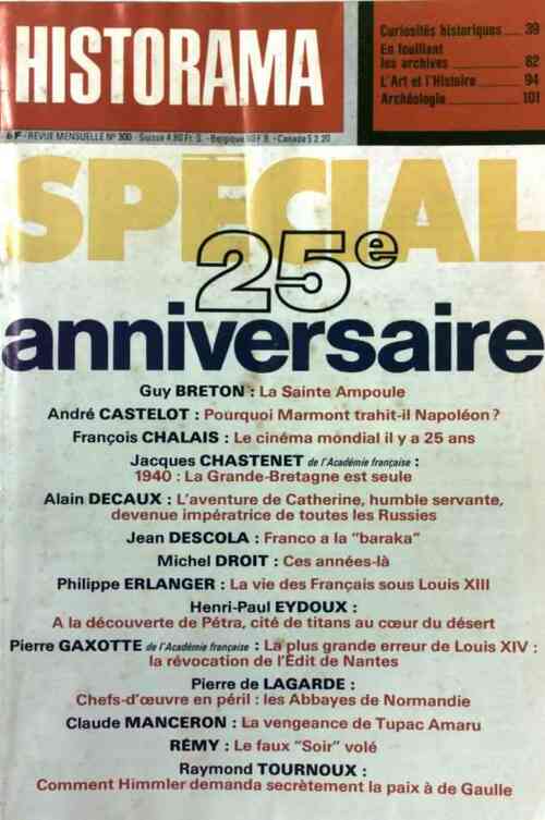 Livrenpoche : Historama n°300 : Spécial 25e anniversaire - Collectif - Livre