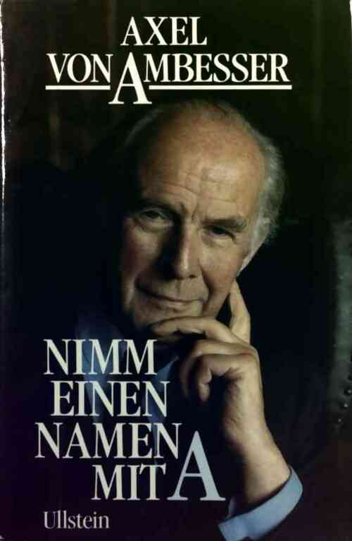 Livrenpoche : Nimm einen Namen mit A - Axel Von Ambesser - Livre