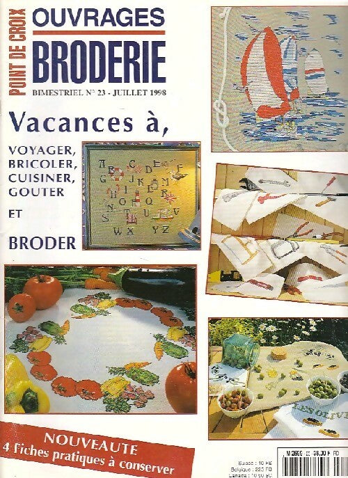 Livrenpoche : Point de croix n°23 : Vacances à voyager, bricoler et broder - Collectif - Livre