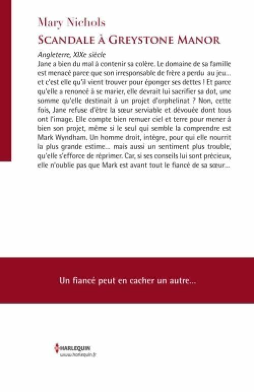 Livrenpoche : Scandale à Greystone Manor - Mary Nichols - Livre