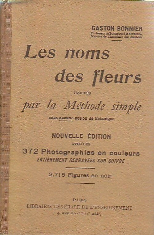 Livrenpoche : Les noms des fleurs - Gaston Bonnier - Livre