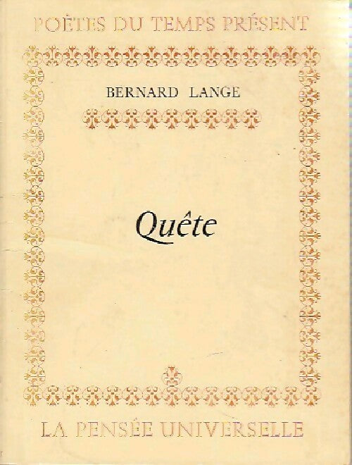 Livrenpoche : Quête - Bernard Lange - Livre