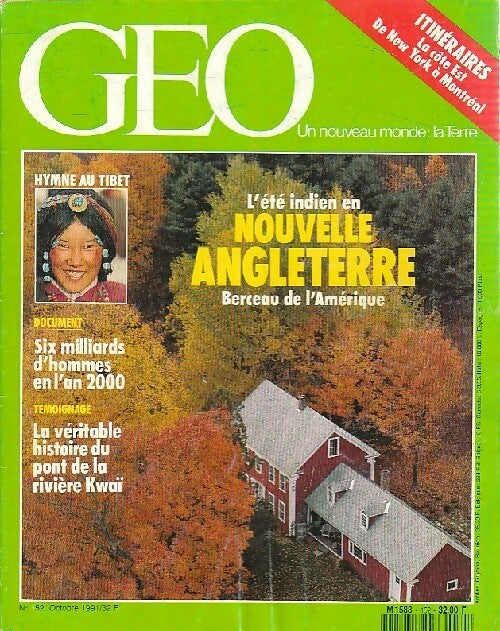 Livrenpoche : Géo n°152 : L'été indien en Nouvelle Angleterre - Collectif - Livre