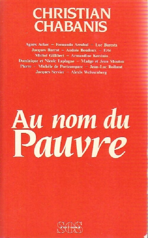 Livrenpoche : Au nom du pauvre - Christian Chabanis - Livre