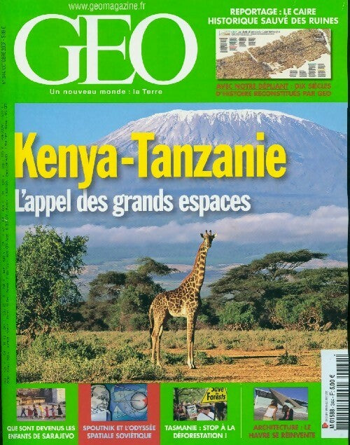 Géo n°344 : Kenya-Tanzanie, l'appel des grands espaces - Collectif -  Géo - Livre