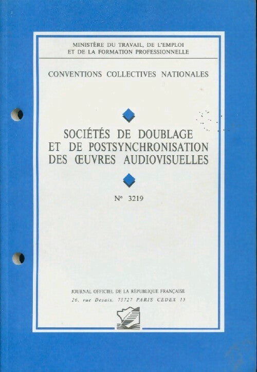 Livrenpoche : Convention collective des sociétés de doublage et postsynchronisation - Inconnu - Livre