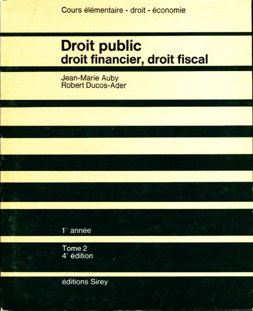 Livrenpoche : Droit public. Droit financier, droit fiscal - Collectif - Livre