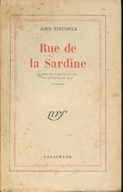 Rue de la sardine - John Steinbeck - Livre