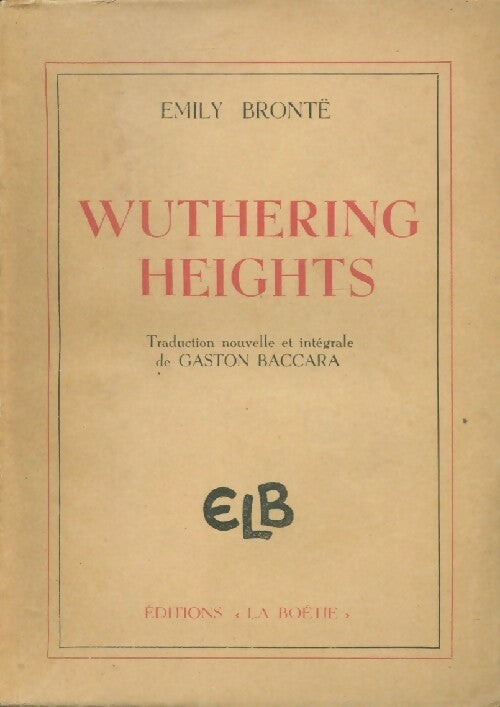 Livrenpoche : Wuthering Heights - Emily Brontë - Livre