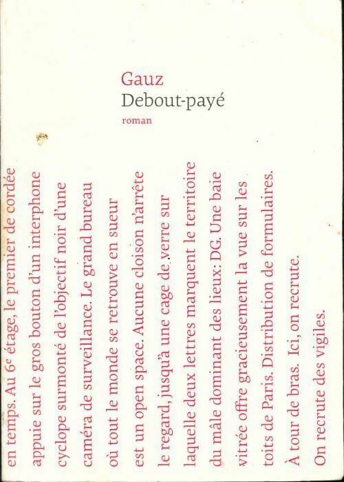 Livrenpoche : Debout-payé - Gauz - Livre