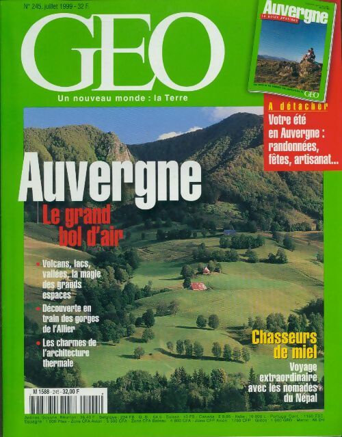 Livrenpoche : Géo n°245 : Auvergne, le grand bol d'air - Collectif - Livre
