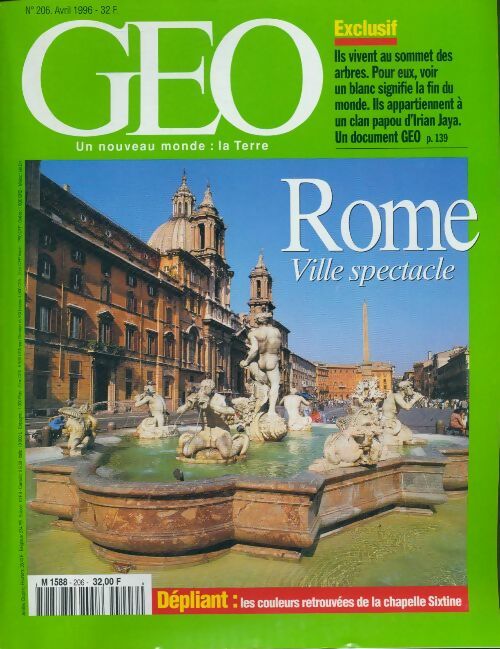 Livrenpoche : Géo n°206 : Rome, ville spectacle - Collectif - Livre