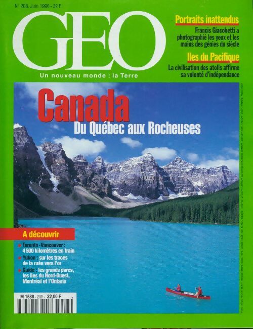 Livrenpoche : Géo n°208 : Canada. Du Québec aux Rocheuses - Collectif - Livre
