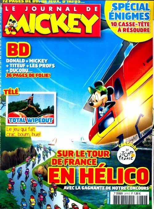 Livrenpoche : Le journal de Mickey n°2979 : Sur le tour de France en hélico - Disney - Livre