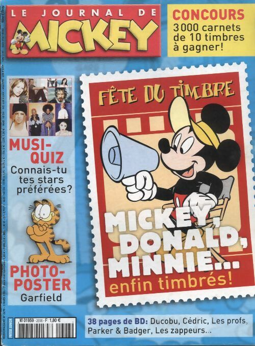 Livrenpoche : Le journal de Mickey n°2698 : Mickey, Donald, Minnie enfin timbrés ! - Disney - Livre