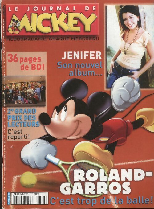 Livrenpoche : Le journal de Mickey n°2710 : Roland-Garros c'est trop de la balle ! - Disney - Livre