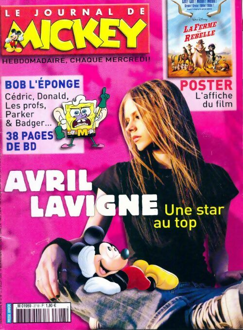 Livrenpoche : Le journal de Mickey n°2718 : Avril Lavigne - Disney - Livre