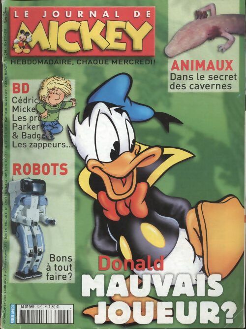 Livrenpoche : Le journal de Mickey n°2720 : Donald mauvais joueur - Disney - Livre
