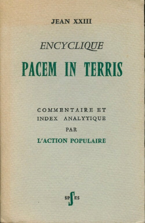 Livrenpoche : Encyclique pacem in terris - Jean XXIII - Livre