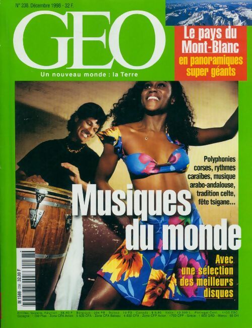 Livrenpoche : Géo n°238 : Musiques du monde - Collectif - Livre